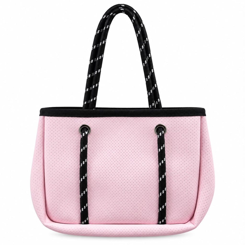 Tote Bag  Rosada Cuerdas Negras