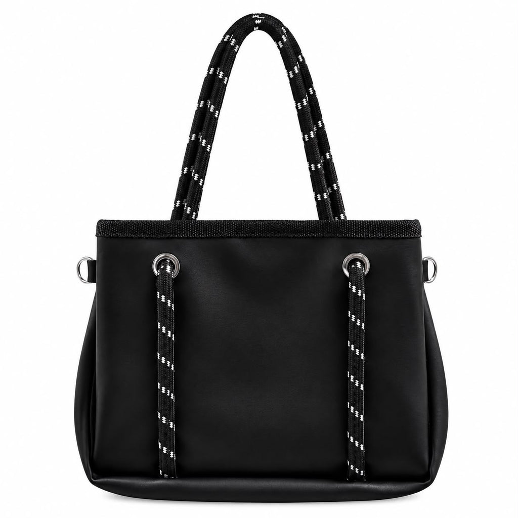 Tote Bag  Negra Cuerdas Negras