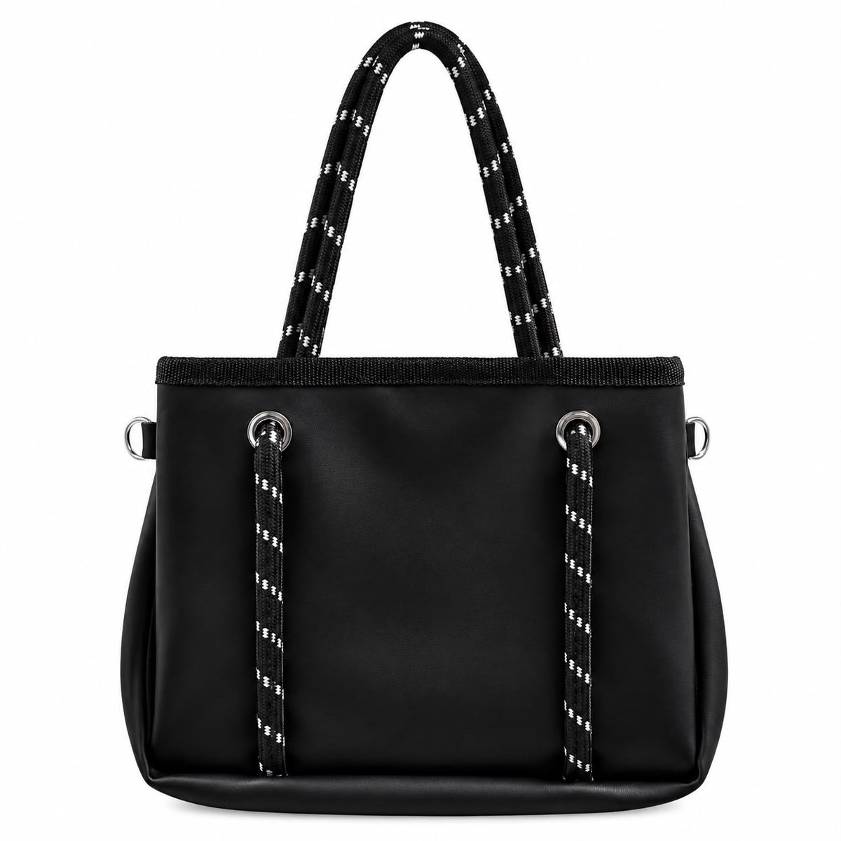 Tote Bag  Negra Cuerdas Negras