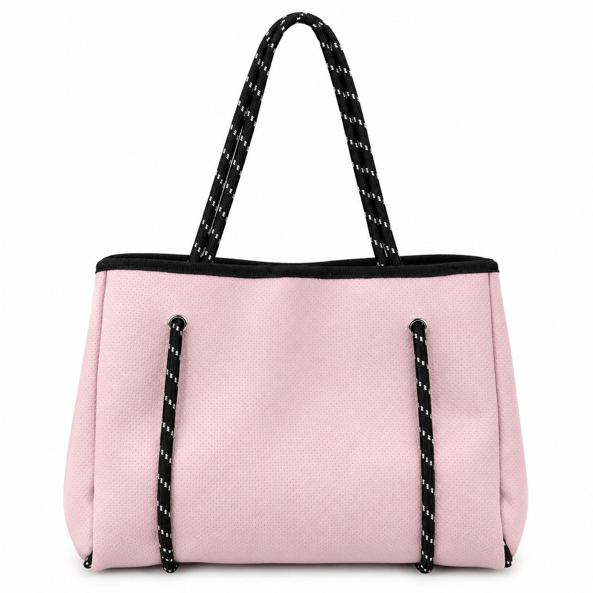 Tote Bag  Rosada Cuerdas Negras